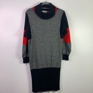 VTG Dressy Tessy Color Block Sweater Dress M